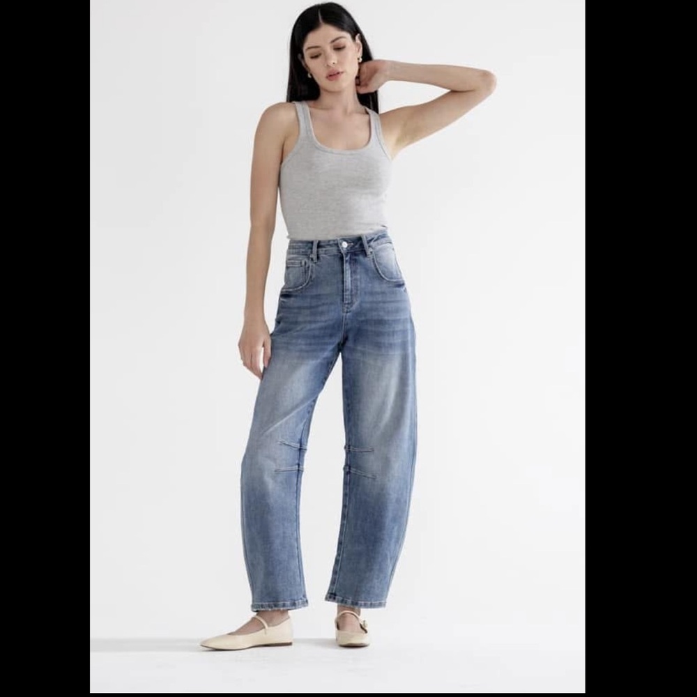 Mica High Rise Barrel Jeans